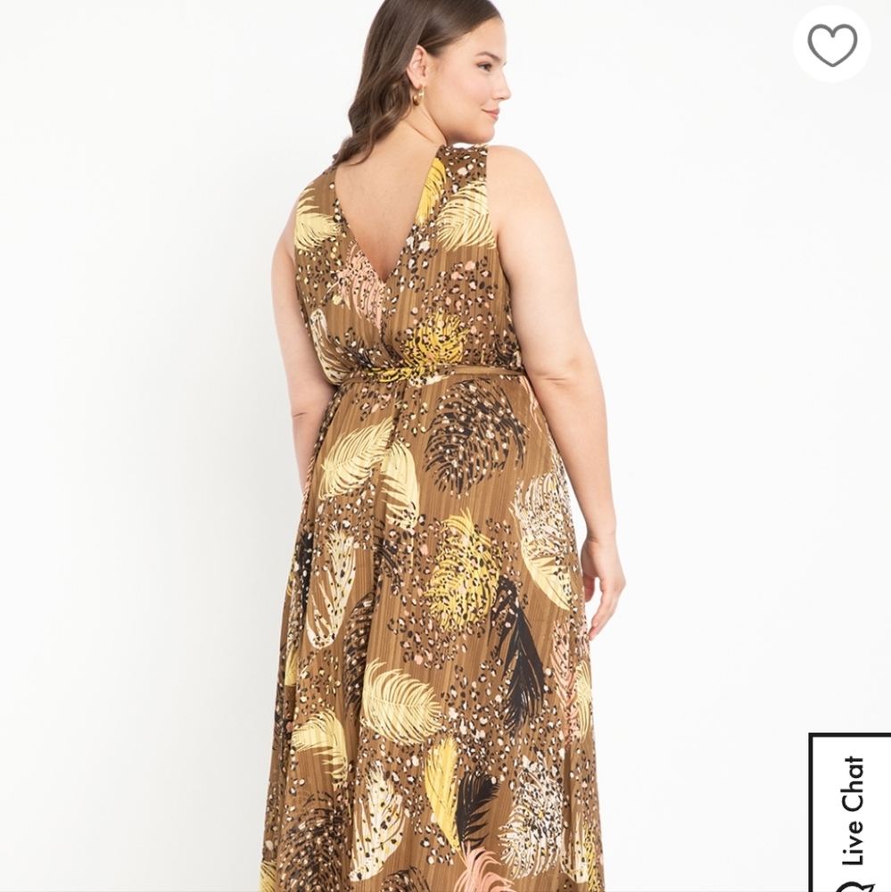 Eloquii midi cross front dress